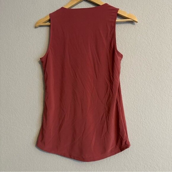 White House Black Market Rust Lace Up Tank Size XXS NWT $55 V Neck - Picture 3 of 9